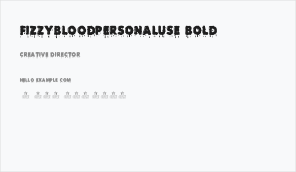 FIZZYBLOODPERSONALUSE-Bold Business Card