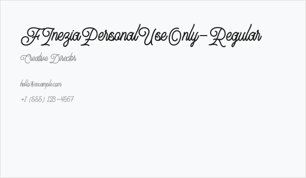 FIneziaPersonalUseOnly-Regular Business Card
