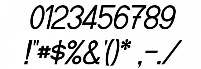 Fibel Nord Italic Font OTHER CHARS