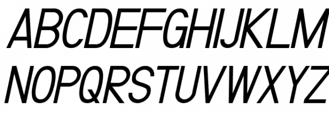 Fibel Nord Italic Caratteri MAIUSCOLE