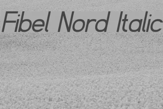 Fibel Nord Italic Font examples