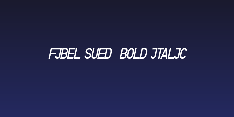 Fibel Sued  Bold Italic Social Header