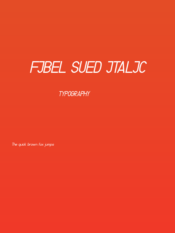 Fibel Sued Italic Poster