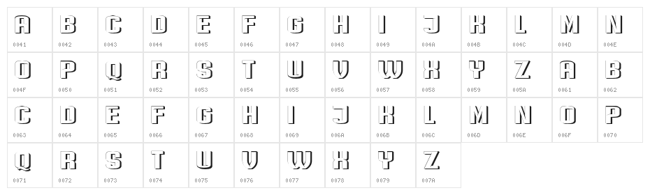 Fiber Regular Character Map