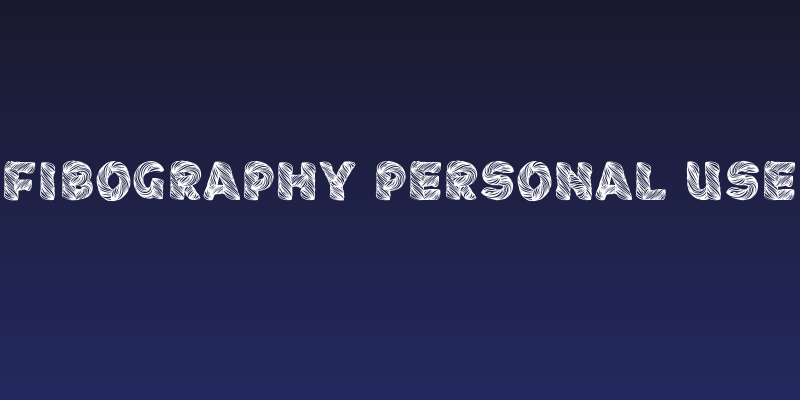 Fibography Personal Use Social Header