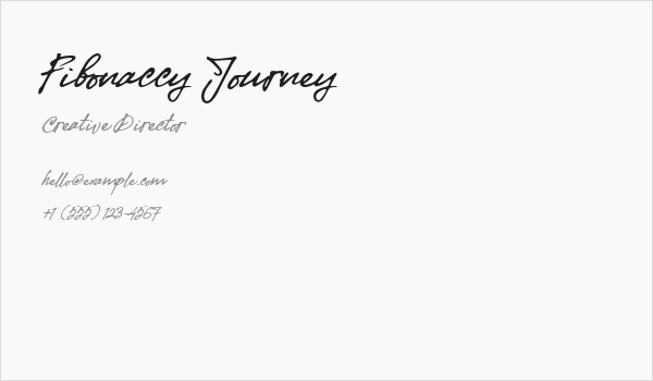 Fibonaccy Journey Business Card