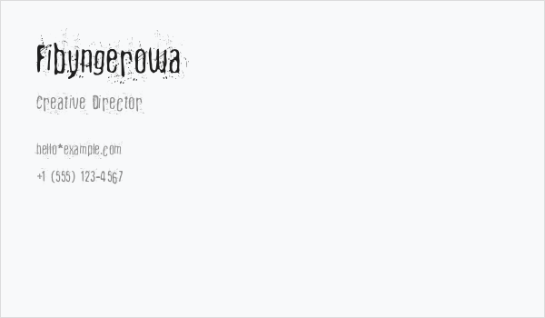 Fibyngerowa Business Card