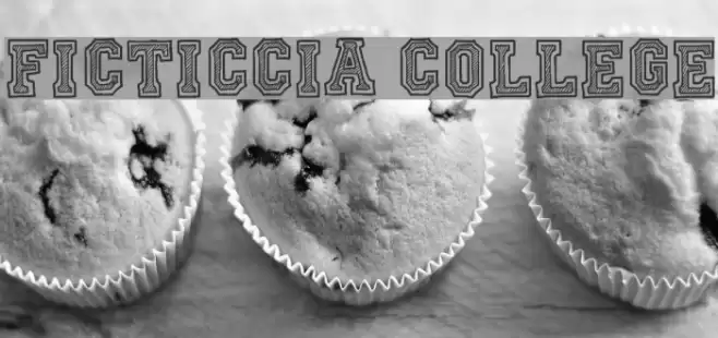 Ficticcia College Font examples