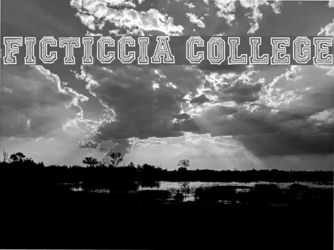 Ficticcia College Font examples
