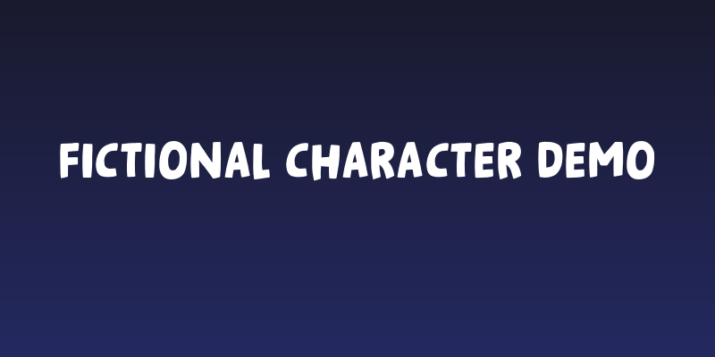 Fictional Character DEMO Social Header