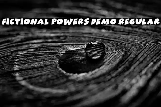 Fictional Powers DEMO Regular Шрифта examples