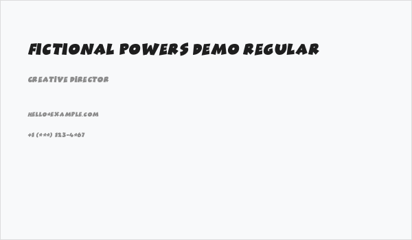 Fictional Powers DEMO Regular Business Card