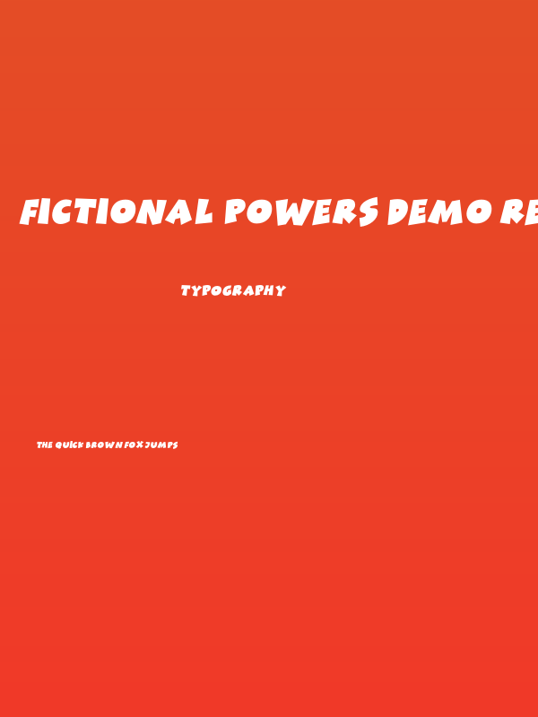 Fictional Powers DEMO Regular Poster