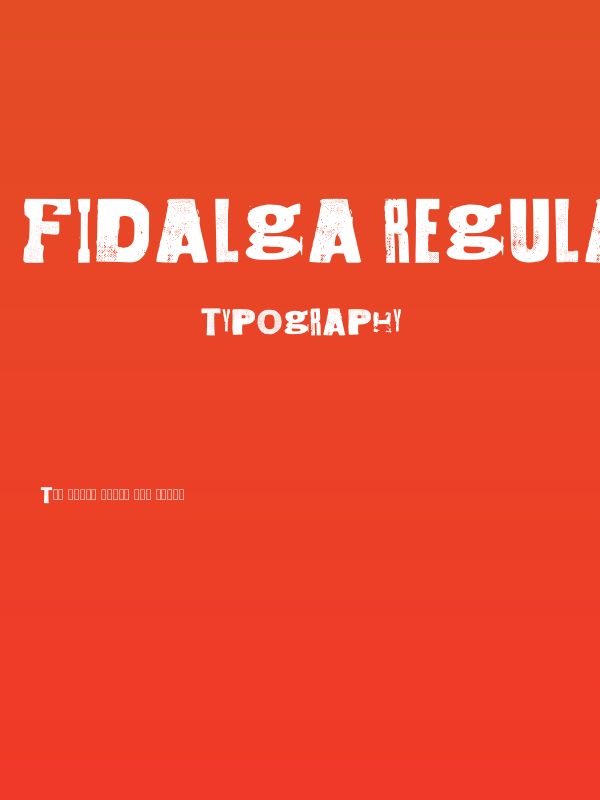 Fidalga Regular Poster