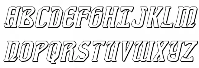 Fiddler's Cove 3D Italic フォント 大文字