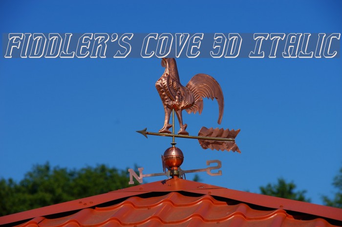 Fiddler's Cove 3D Italic Font examples