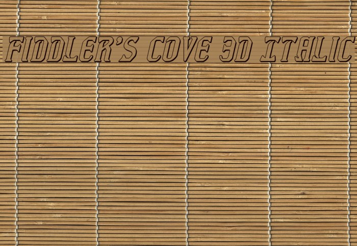 Fiddler's Cove 3D Italic Font examples