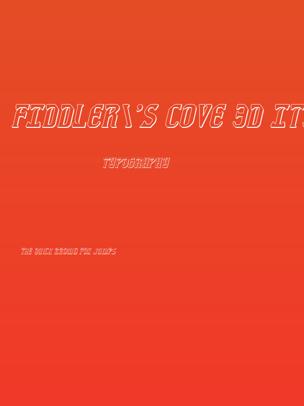 Fiddler's Cove 3D Italic Poster