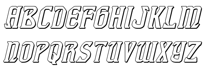 Fiddler's Cove 3D Italic Font LOWERCASE