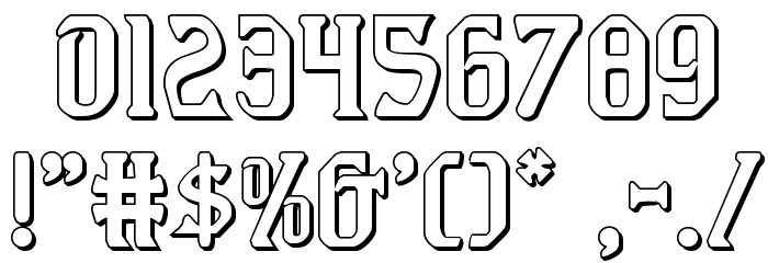 Fiddler's Cove 3D Regular Font OTHER CHARS