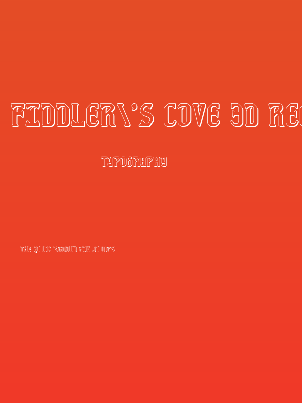 Fiddler's Cove 3D Regular Poster