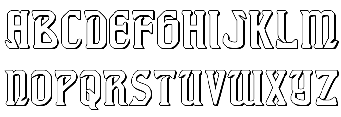 Fiddler's Cove 3D Regular Font LOWERCASE