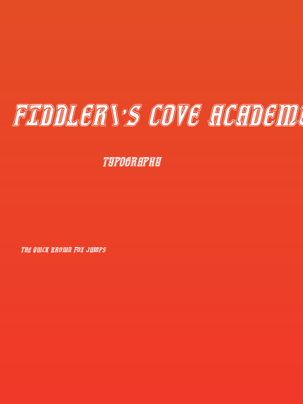 Fiddler's Cove Academy Italic Poster