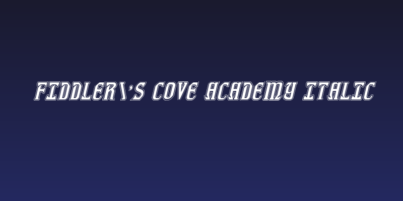 Fiddler's Cove Academy Italic Social Header