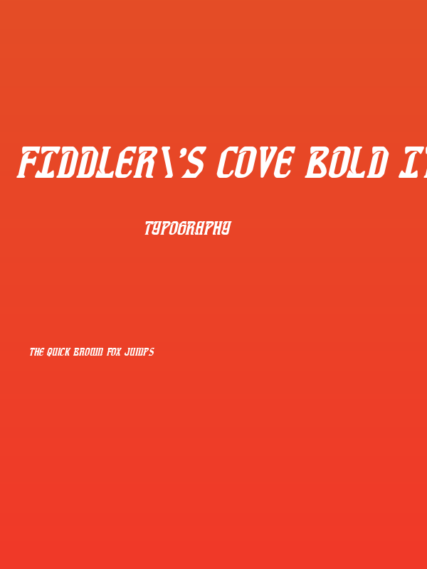 Fiddler's Cove Bold Italic Poster