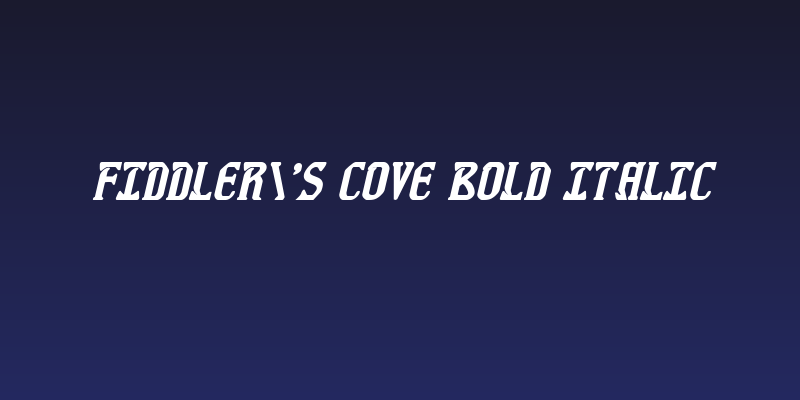 Fiddler's Cove Bold Italic Social Header