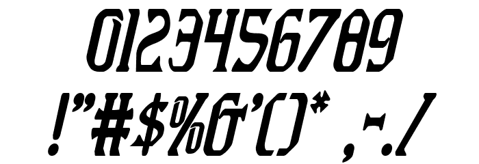Fiddler's Cove Condensed Italic Font OTHER CHARS
