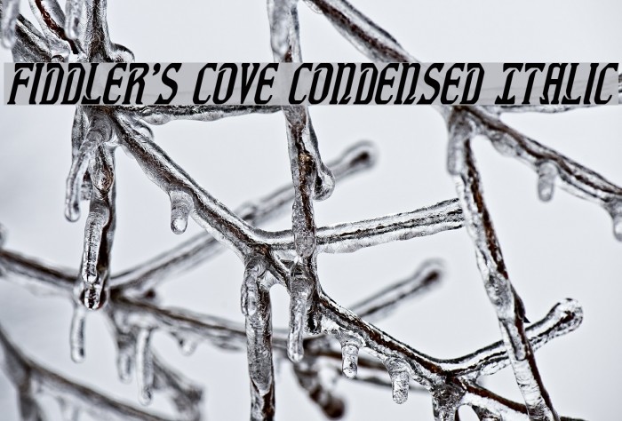 Fiddler's Cove Condensed Italic Font examples