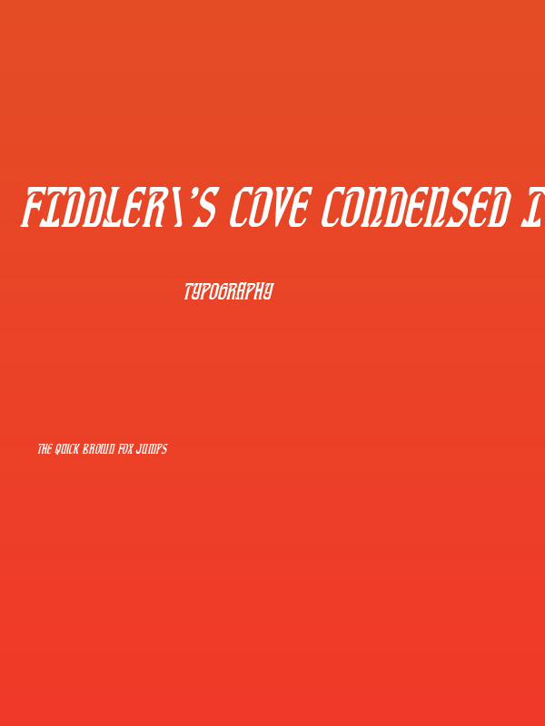 Fiddler's Cove Condensed Italic Poster