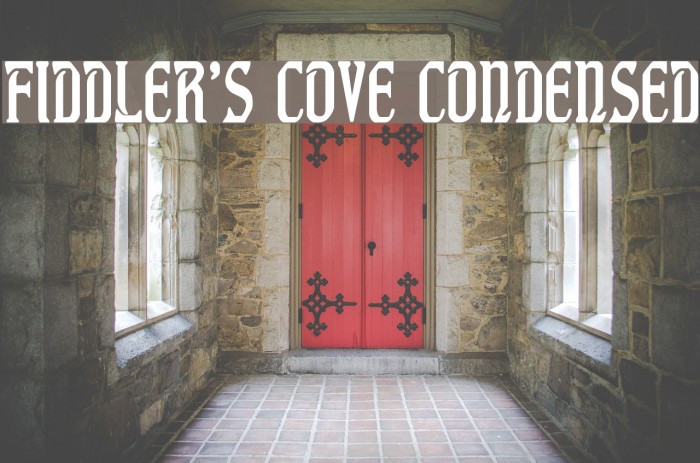 Fiddler's Cove Condensed Font examples