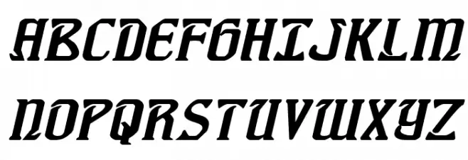 Fiddler's Cove Expanded Italic फ़ॉन्ट अपरकेस