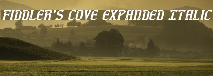 Fiddler's Cove Expanded Italic Font examples