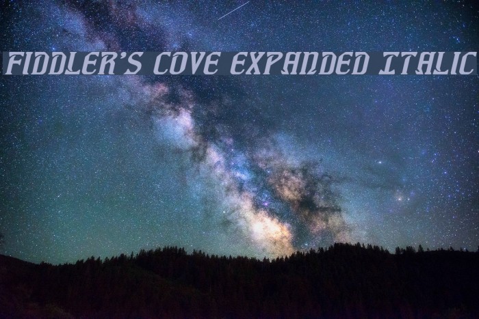 Fiddler's Cove Expanded Italic Font examples