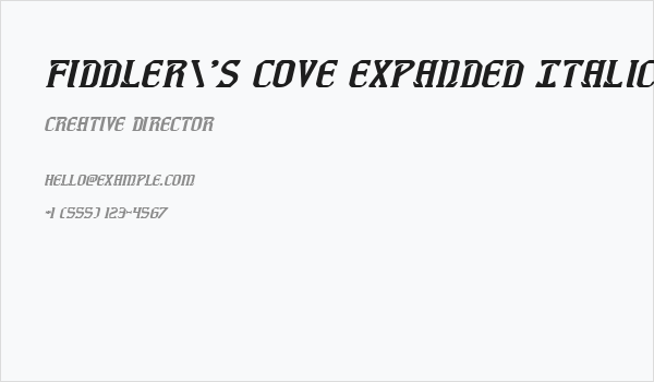 Fiddler's Cove Expanded Italic Business Card