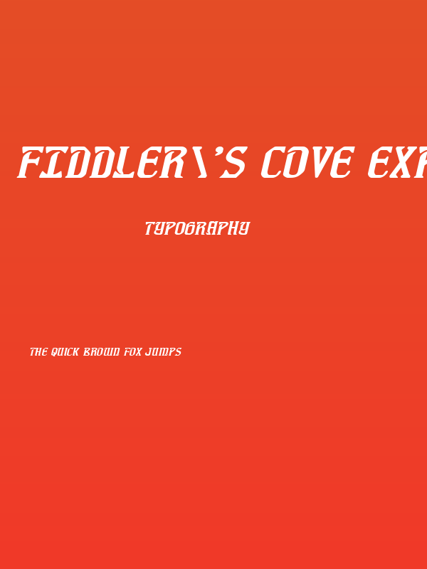 Fiddler's Cove Expanded Italic Poster