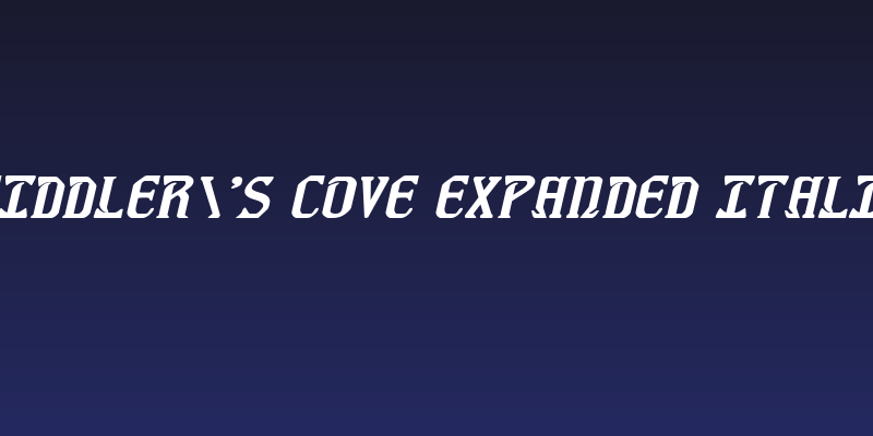 Fiddler's Cove Expanded Italic Social Header