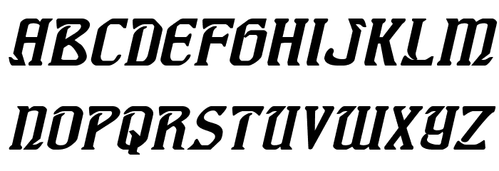 Fiddler's Cove Expanded Italic Font LOWERCASE