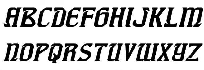 Fiddler's Cove Expanded Italic 字体 小写