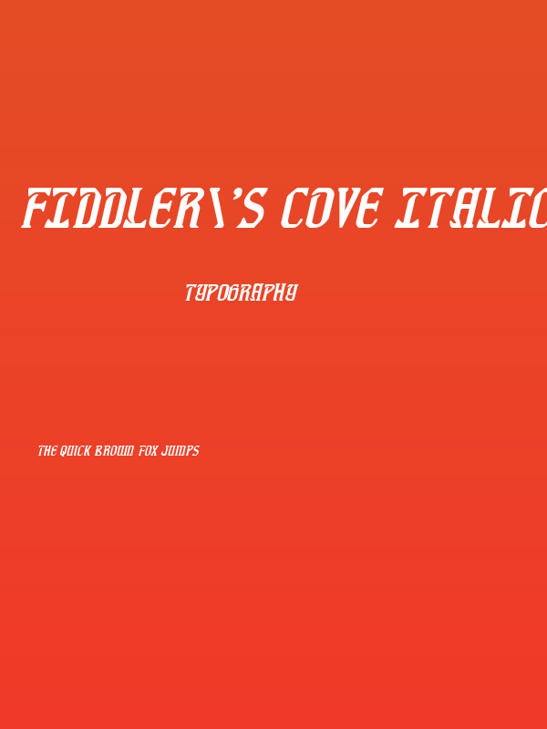 Fiddler's Cove Italic Poster