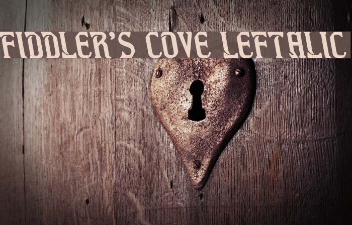Fiddler's Cove Leftalic Font examples