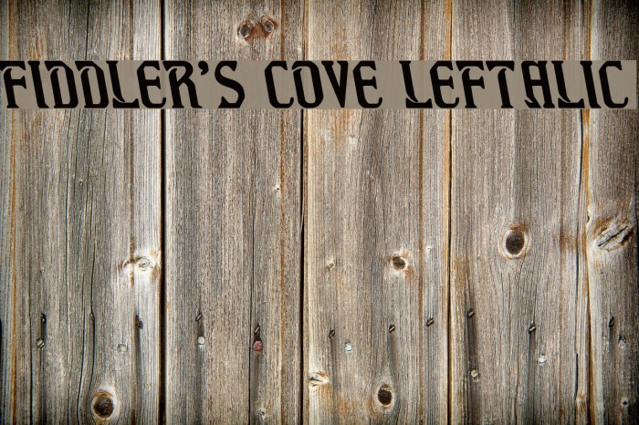 Fiddler's Cove Leftalic Font examples