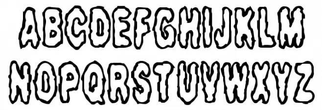 Fidgety BRK Шрифта ВЕРХНИЙ