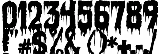 Fiendish Font OTHER CHARS