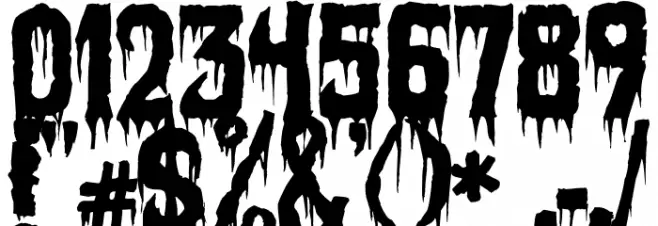 Fiendish Font OTHER CHARS