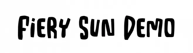 Fiery Sun Demo  Frei Schriftart Herunterladen