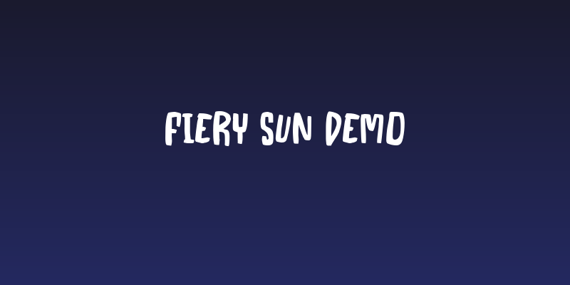 Fiery Sun Demo Social Header
